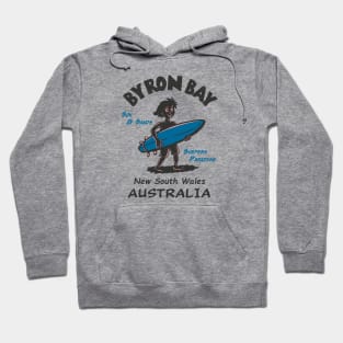 Byron Bay Funny Surf Silhouette Hoodie